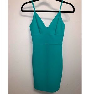 Express Lush Green Seamed Cami Dress